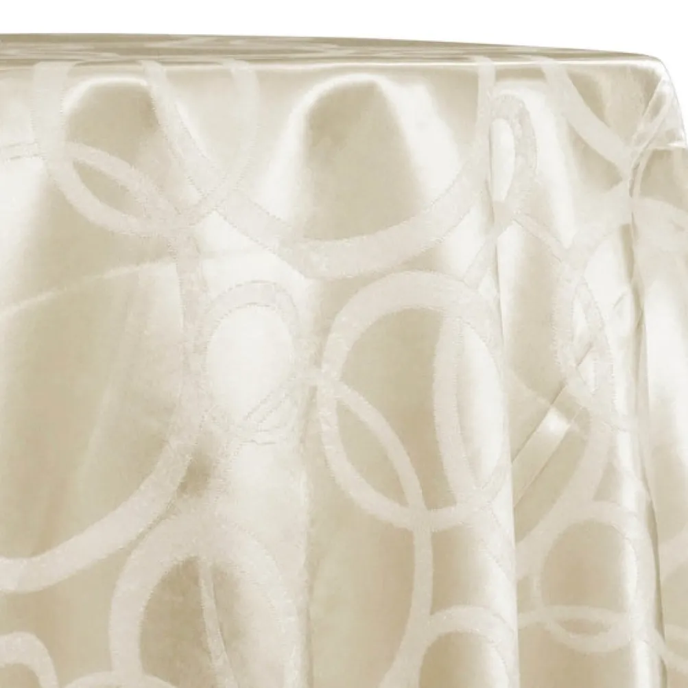 Cirque Jacquard (Reversible) Table Linen in Ivory