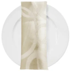 Cirque Jacquard (Reversible) Table Napkin in Ivory