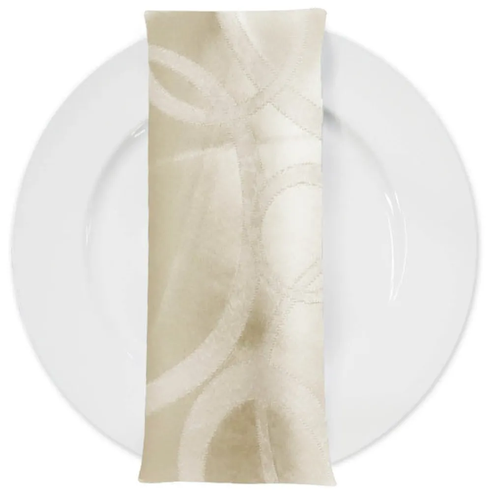Cirque Jacquard (Reversible) Table Napkin in Ivory