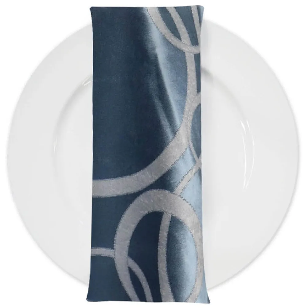 Cirque Jacquard (Reversible) Table Napkin in Turquoise