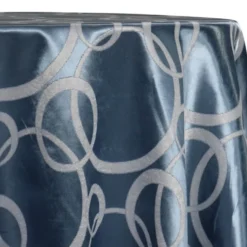 Cirque Jacquard (Reversible) Table Linen in Turquoise
