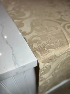 Classic Jacquard Table Linen in Champagne