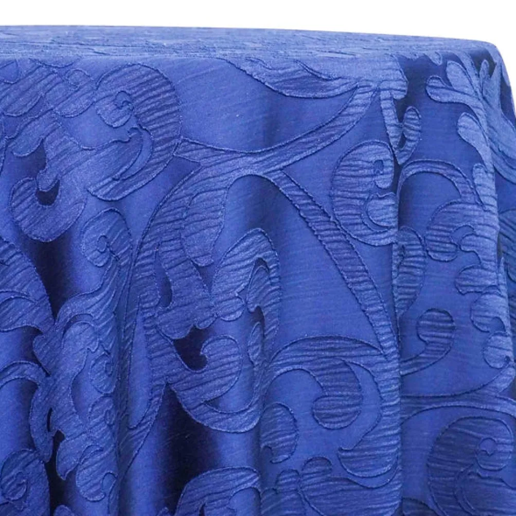 Classic Jacquard Table Linen in Navy
