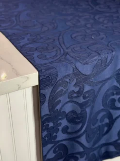 Classic Jacquard Table Linen in Navy