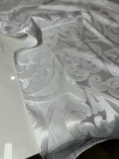 Classic Jacquard Table Linen in Silver