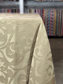 Classic Jacquard Table Linen in Taupe