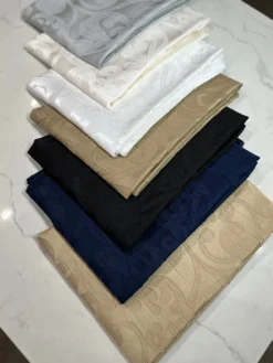 Classic Jacquard Table Linen in Black