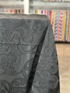 Classic Jacquard Table Linen in Black