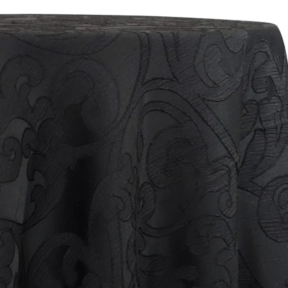 Classic Jacquard Table Linen in Black
