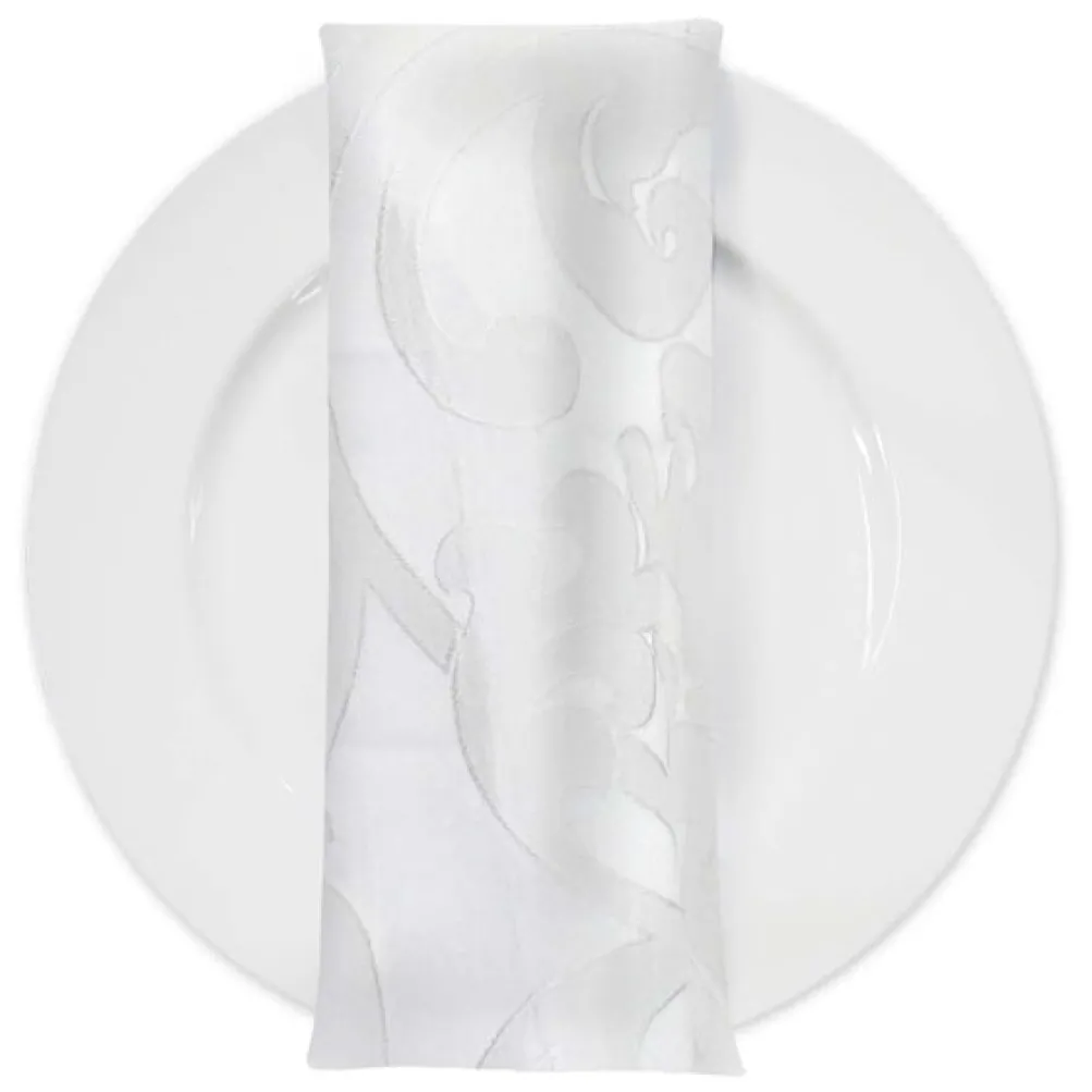Classic Jacquard Table Napkin in White