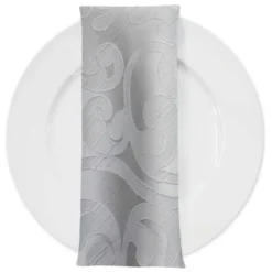 Classic Jacquard Table Napkin in Silver