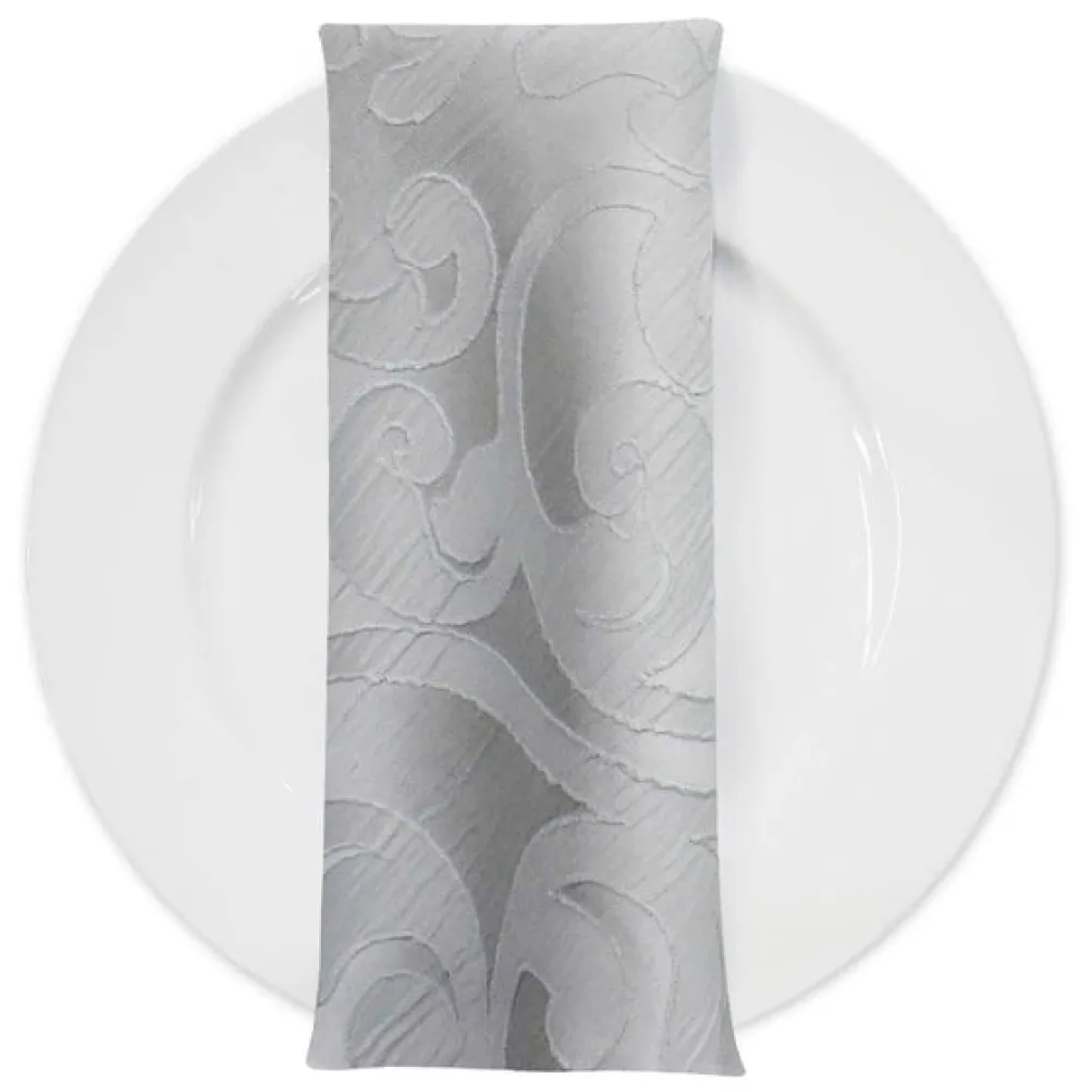 Classic Jacquard Table Napkin in Silver