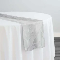Classic Jacquard Table Runner in Silver