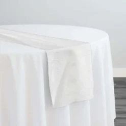 Classic Jacquard Table Runner in Ivory