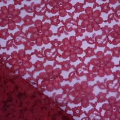 Classic Lace Table Linen in Burgundy 1539