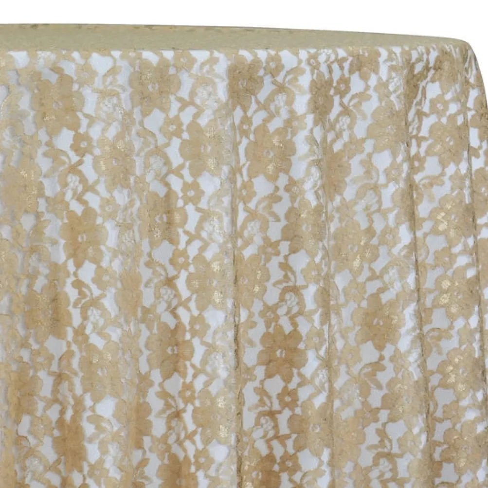 Classic Lace Table Linen in Champagne 1341