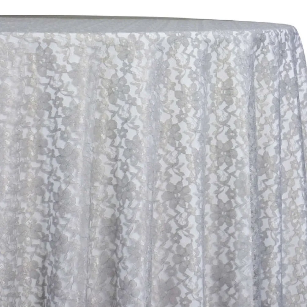 Classic Lace Table Linen in Charcoal 1606