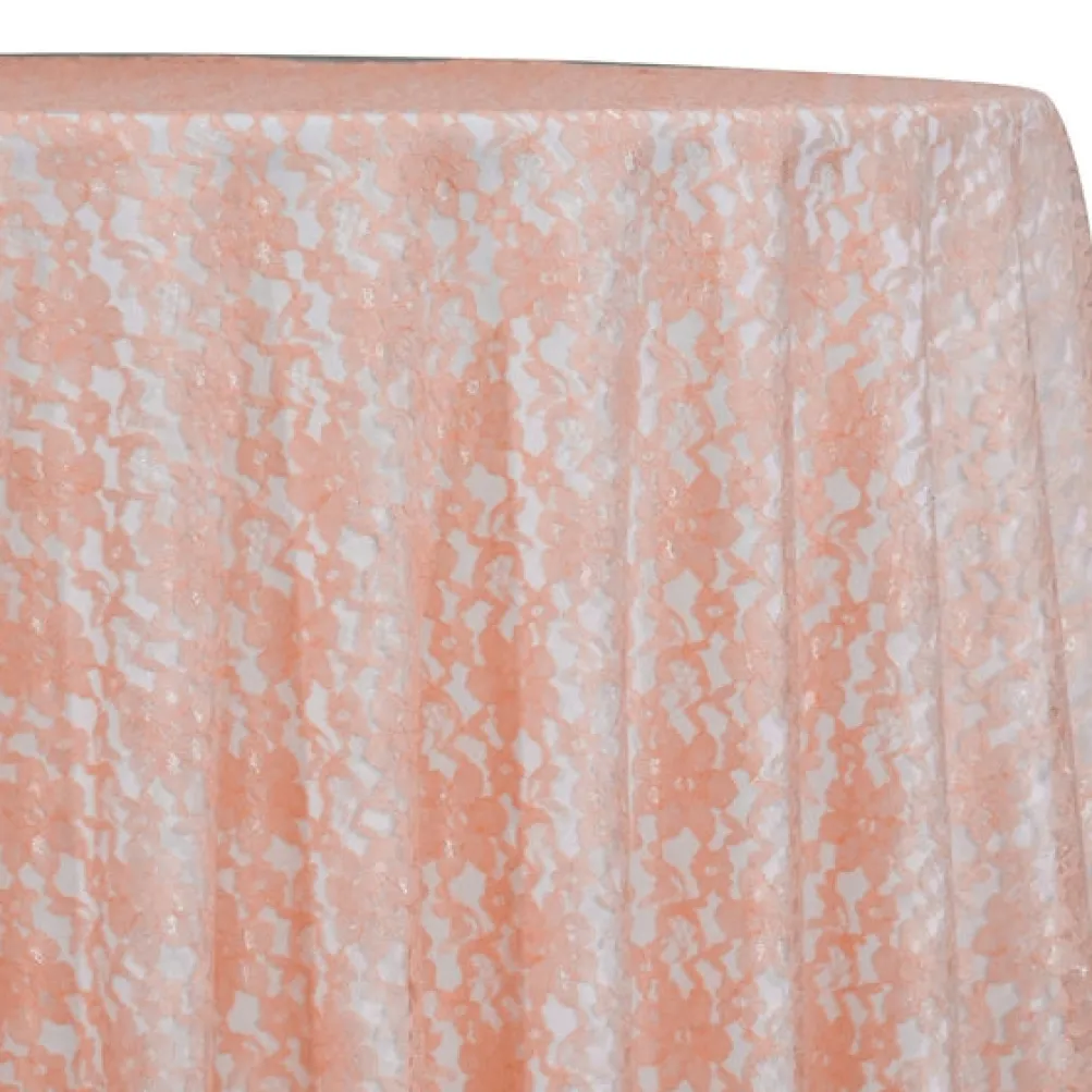 Classic Lace Table Linen in Peach 4122