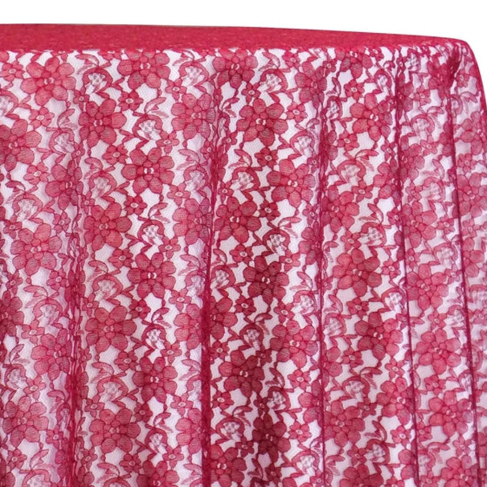 Classic Lace Table Linen in Red 1392