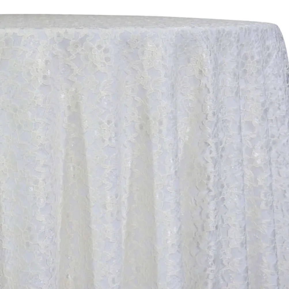 Classic Lace Table Linen in White