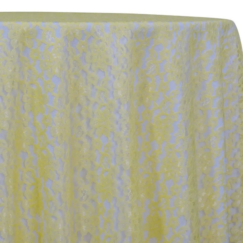 Classic Lace Table Linen in Yellow 7736