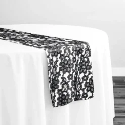 Classic Lace Table Runner in Black