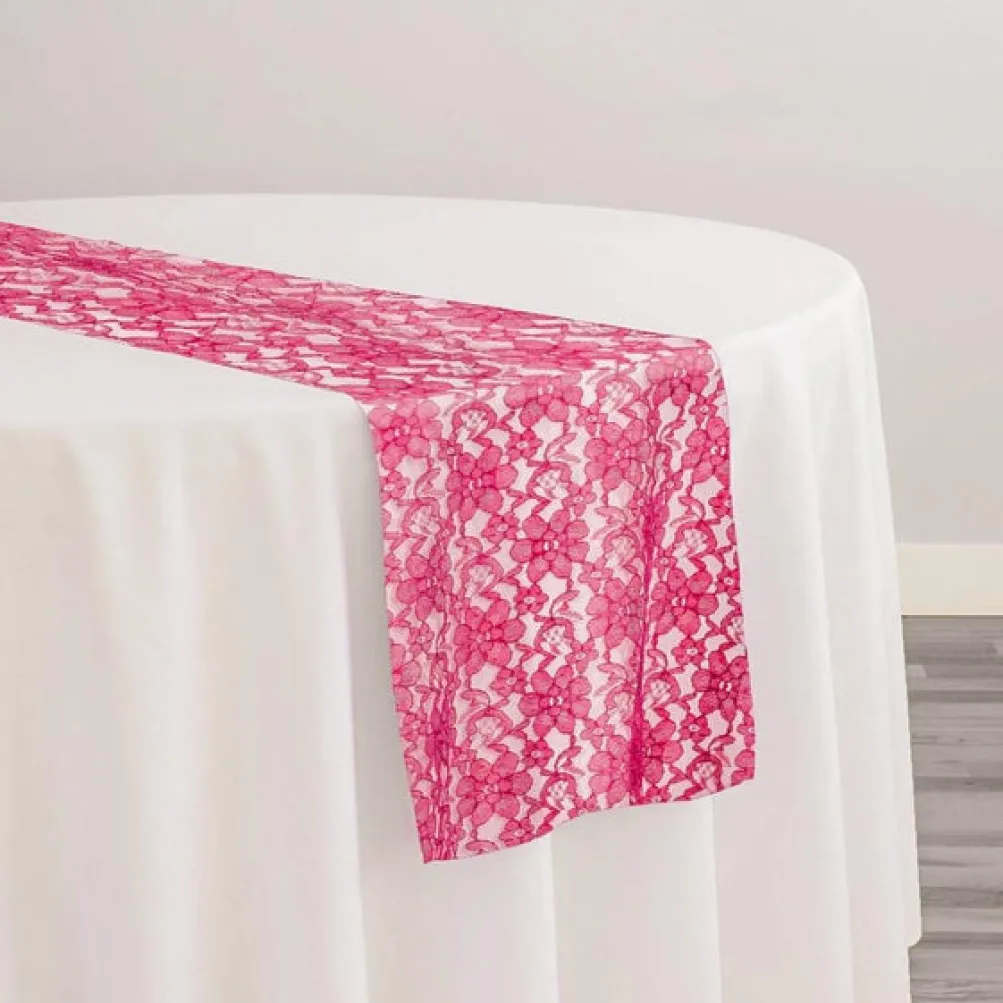 Classic Lace Table Runner in Coral 1208