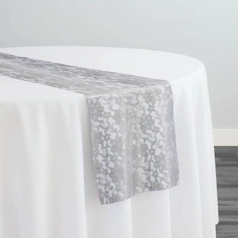 Classic Lace Table Runner in Charcoal 1606