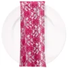 Classic Lace (w/ Poly Lining) Table Napkin in Fuchsia 1220