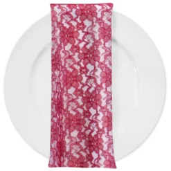 Classic Lace (w/ Poly Lining) Table Napkin in Red 1392