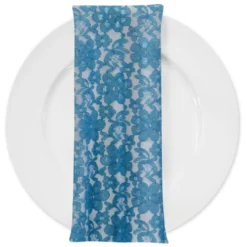 Classic Lace (w/ Poly Lining) Table Napkin in Turquoise 1136