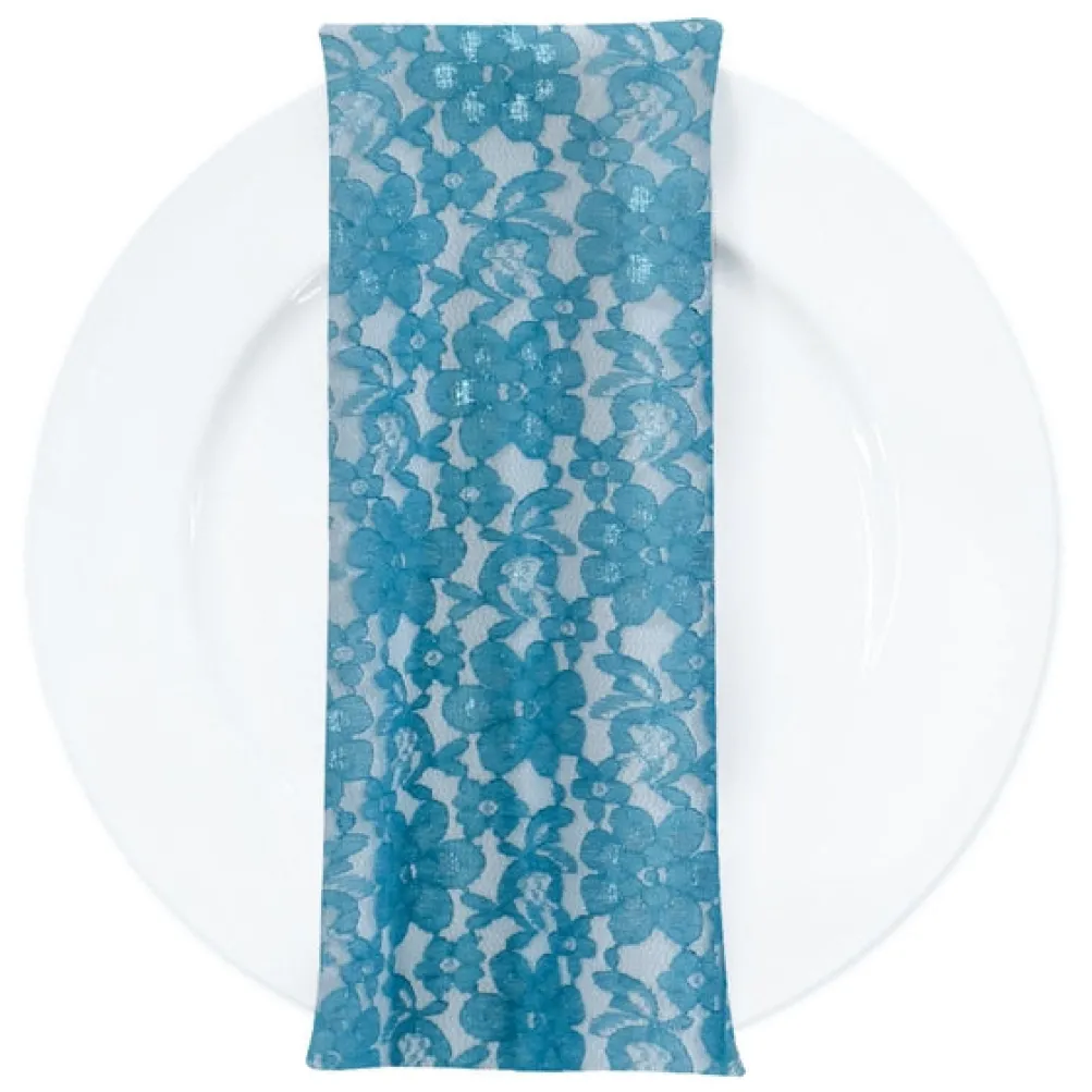 Classic Lace (w/ Poly Lining) Table Napkin in Aqua 1135