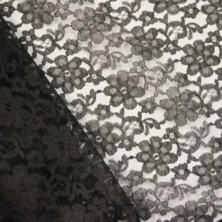Classic Lace (w/ Poly Lining) Table Napkin in Black