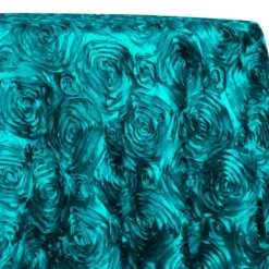 Closeout - Rose Satin (3D) - 132" Round Tablecloth