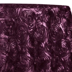 Closeout - Rose Satin (3D) - 132" Round Tablecloth