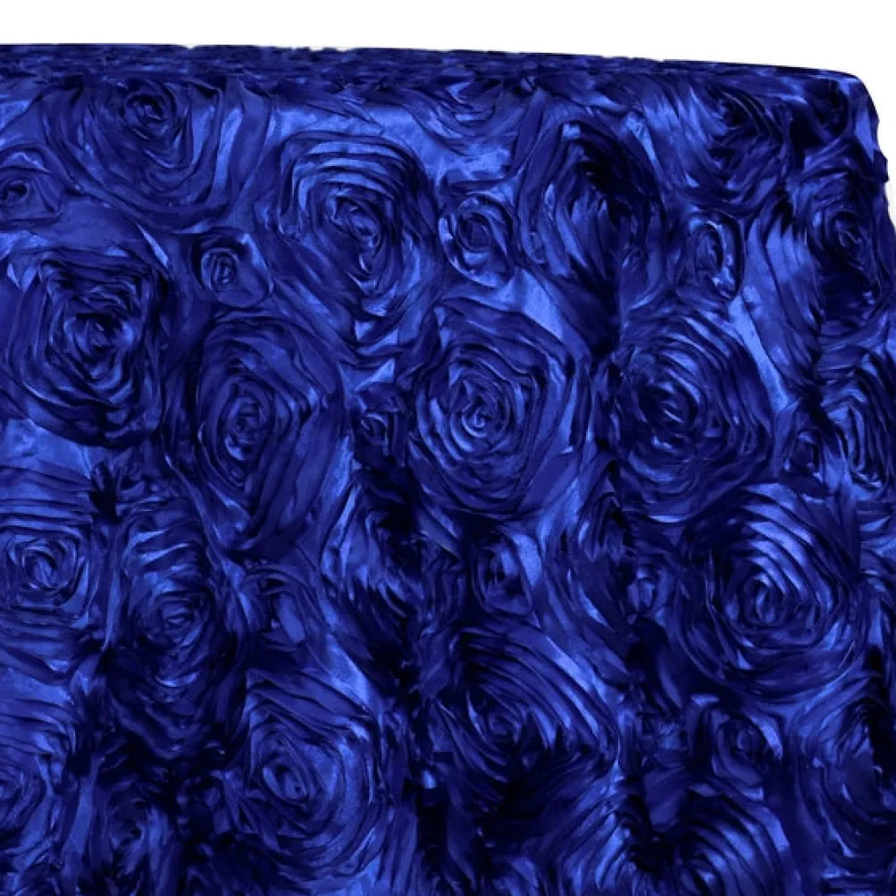 Closeout - Rose Satin (3D) - 132" Round Tablecloth