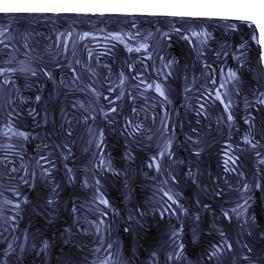 Closeout - Rose Satin (3D) - 132" Round Tablecloth