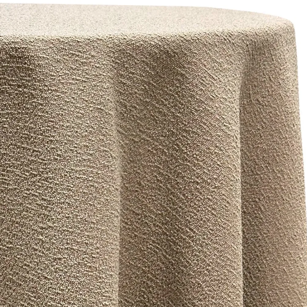 Cloud Chenille Table Linen in Taupe
