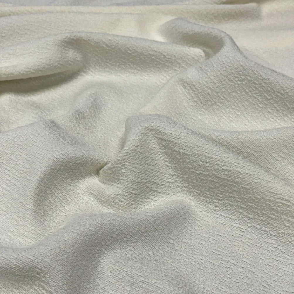 Cloud Chenille Table Linen in Off White