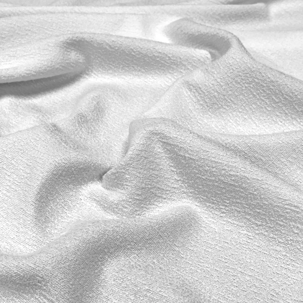 Cloud Chenille Table Linen in White
