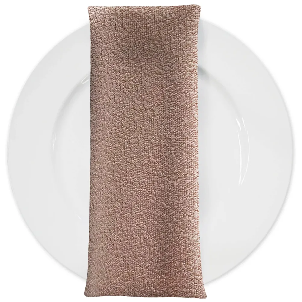 Cloud Chenille Table Napkin in Dusty Rose
