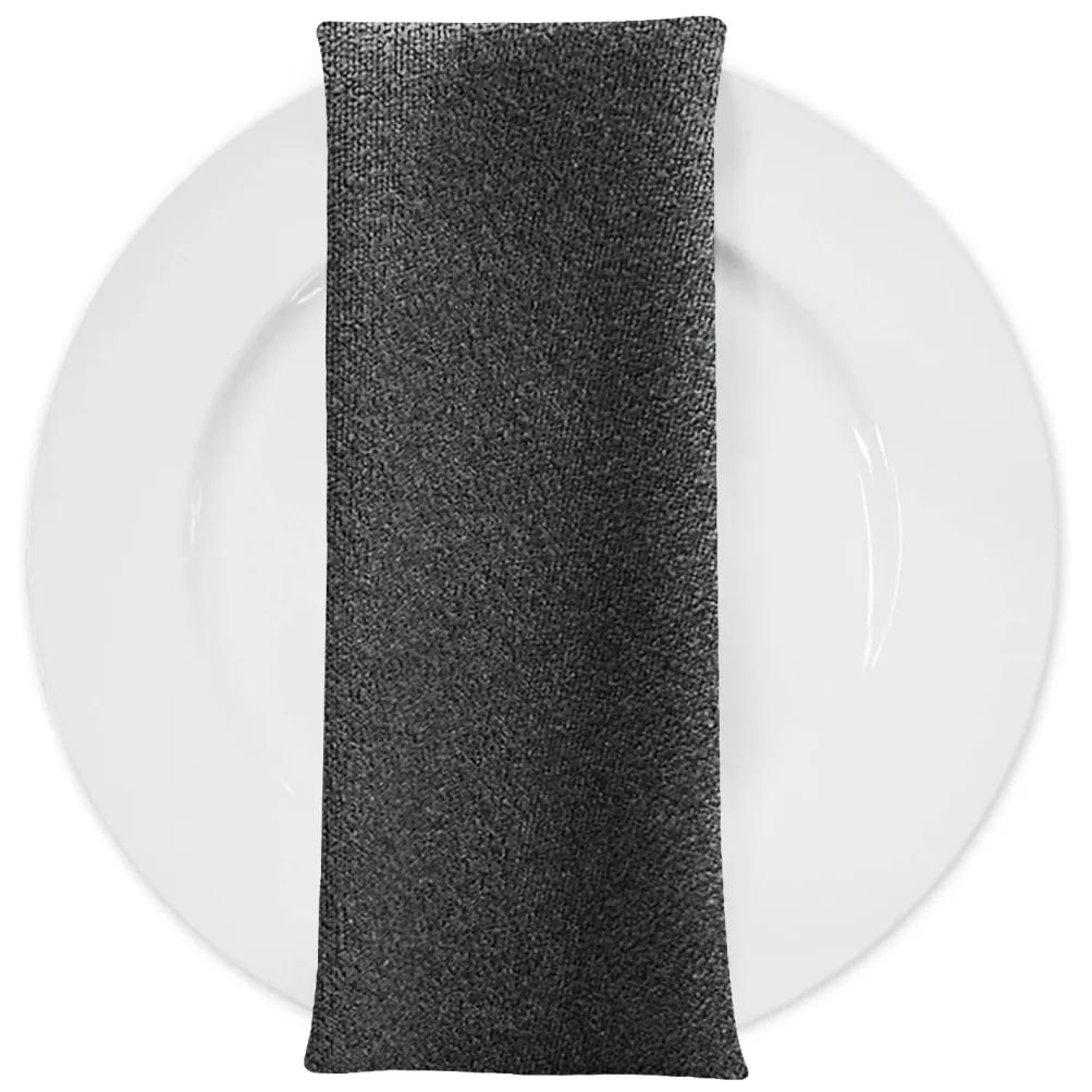 Cloud Chenille Table Napkin in Black