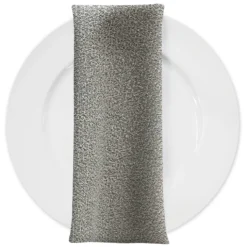 Cloud Chenille Table Napkin in Silver