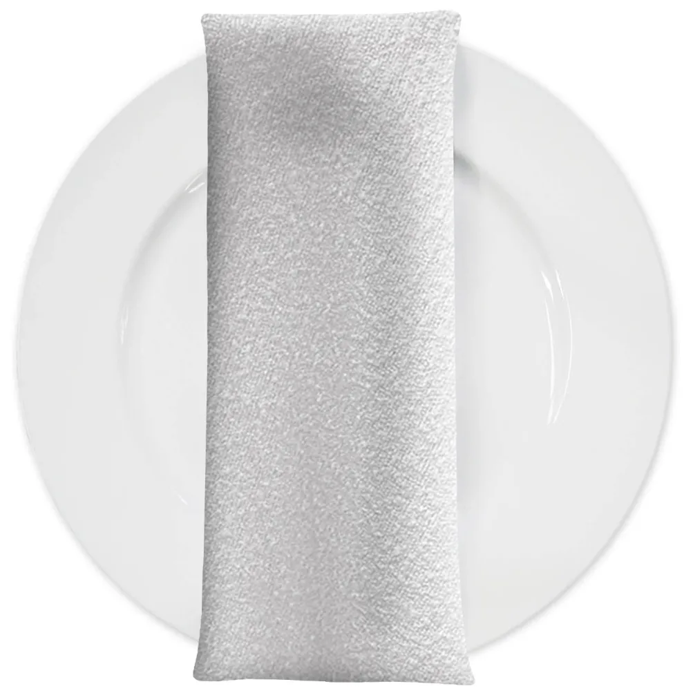 Cloud Chenille Table Napkin in White