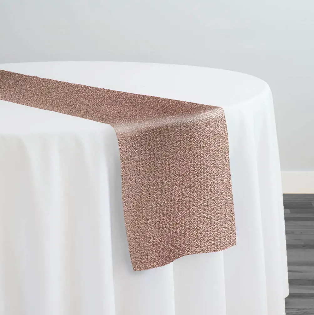 Cloud Chenille Table Runner in Dusty Rose