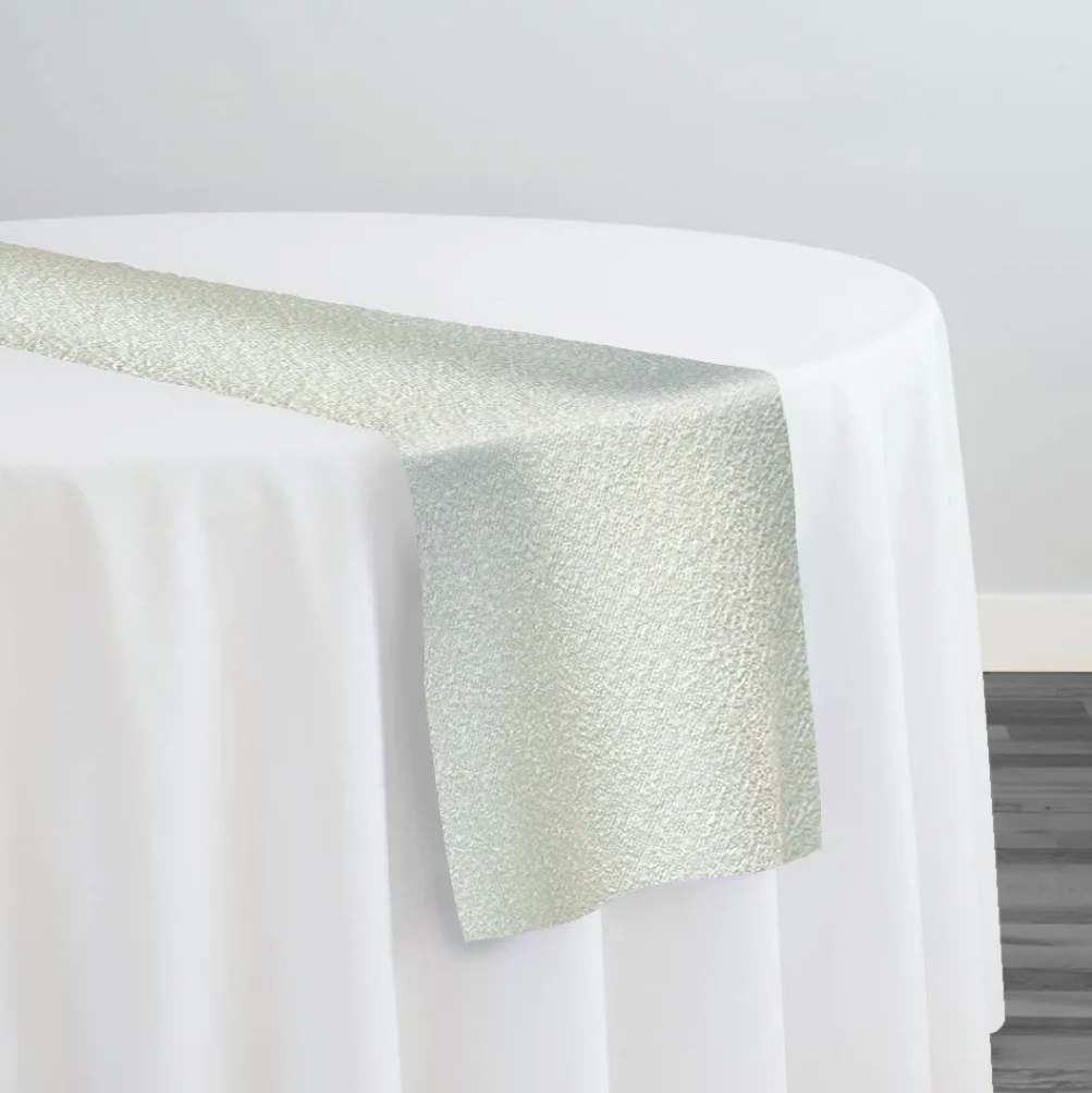 Cloud Chenille Table Runner in Off White