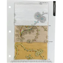 Cocoa Paisley Embroidery Table Runner in Champagne