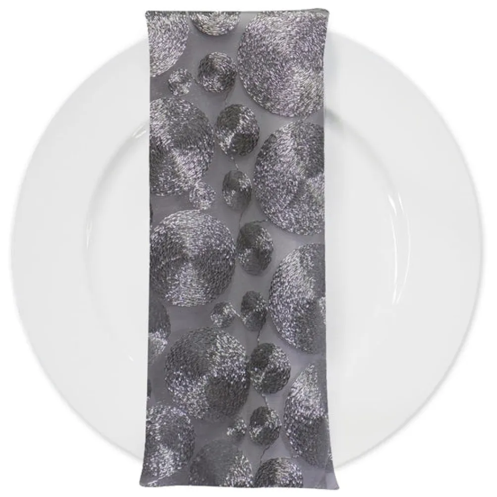 Coin (w/ Poly Lining) Table Napkin in Silver
