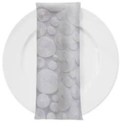 Coin (w/ Poly Lining) Table Napkin in White