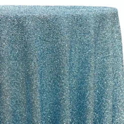 Confetti Metallic Table Linen in Baby Blue